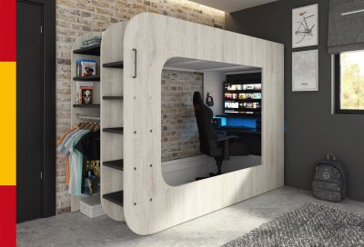 Gamer Bed 35.43" x 78.7" Natural Color