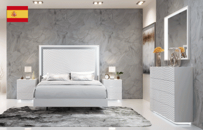Bedroom Furniture Modern Bedrooms QS and KS Wave Bedroom White
