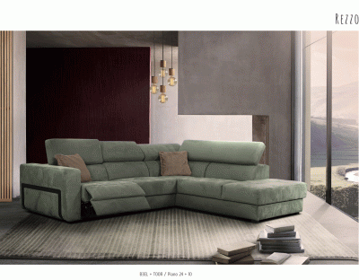 Living Room Furniture Sectionals Rezzo Sectional w/Recliner