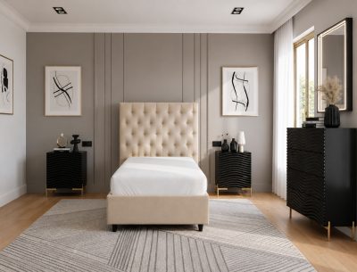 Esther 48" Bed with wave Casegoods