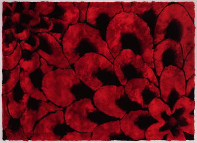 Brands CutCt 3D Collection Garden Red Rug