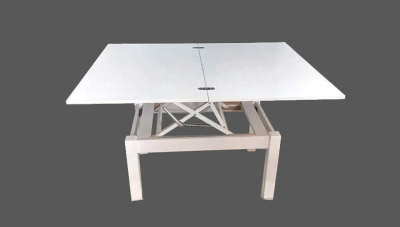 Living Room Furniture Coffee and End Tables Cosmos Rectangular Transformer Table WHITE