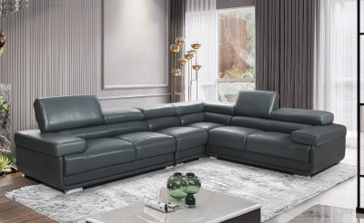 Living Room Furniture Sectionals 2119 Sectional Dark Grey