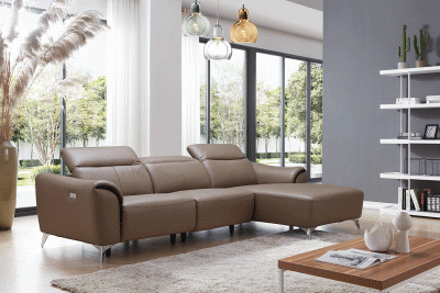 Clearance Living Room 950 Sectional with 1 Electric Recliner