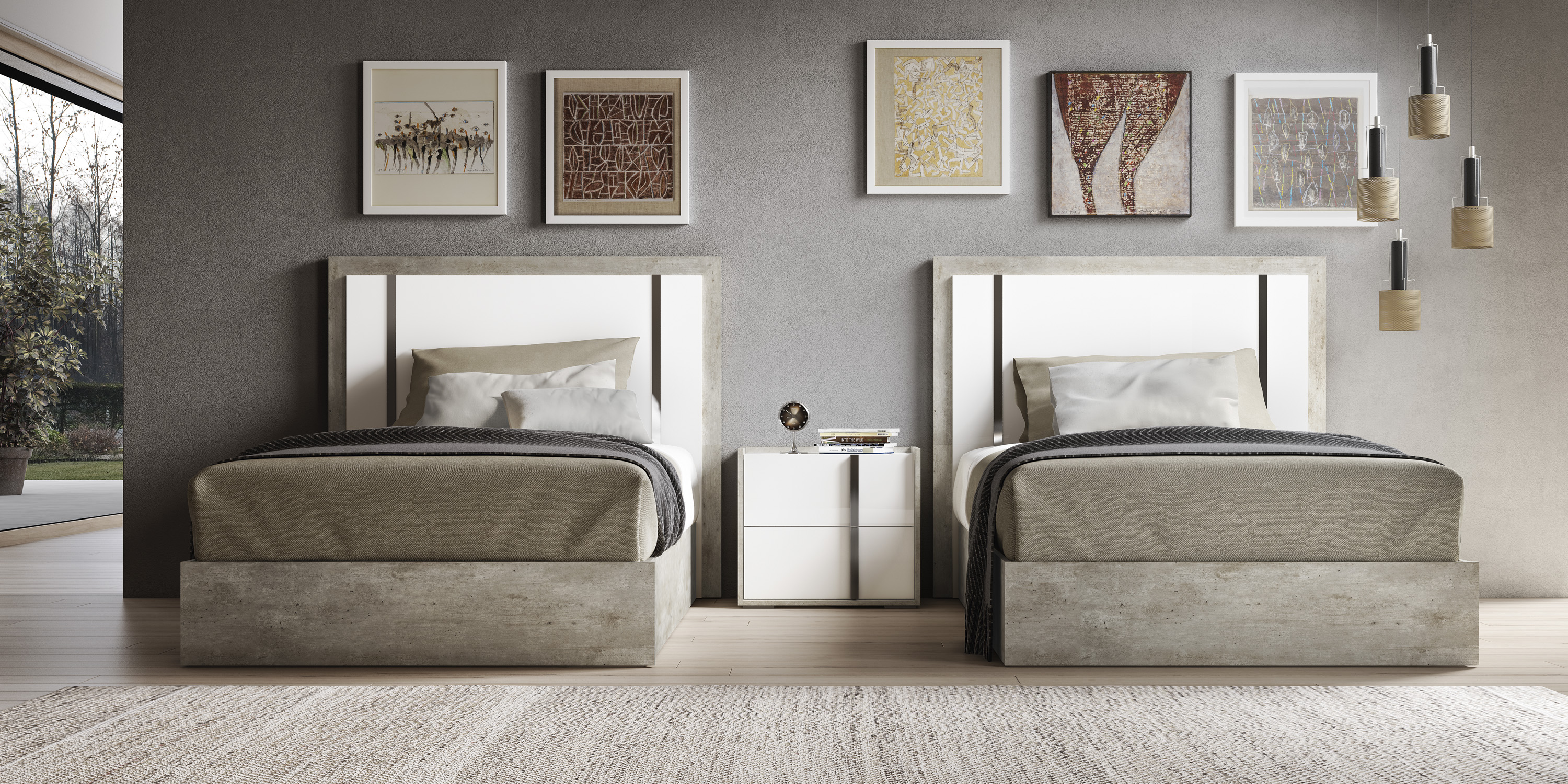 Bedroom Furniture Twin Size Kids Bedrooms Treviso 48" Bed