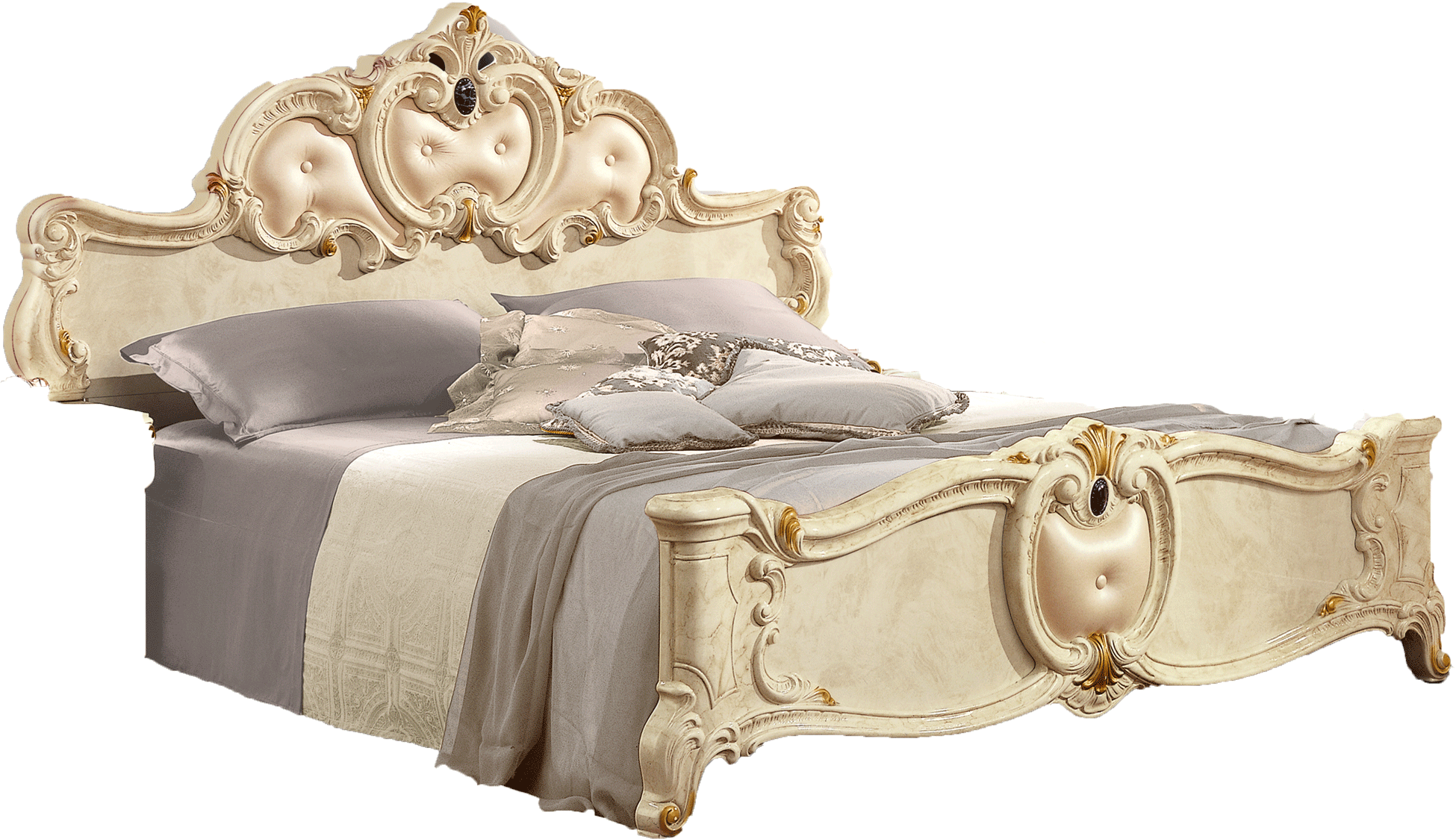 Bedroom Furniture Dressers and Chests Barocco Bed Ivory, Camelgroup Italy
