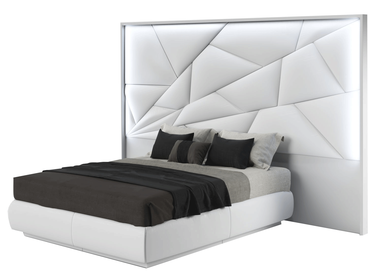 Bedroom Furniture Modern Bedrooms QS and KS Majesty Bed w/light