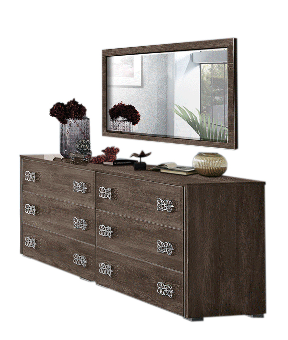 Brands MCS Modern Bedrooms Grace Dover Brown Dresser/Mirror