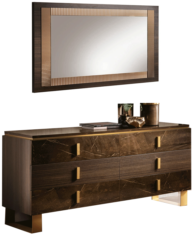 Bedroom Furniture Mirrors Essenza Double Dresser / Mirror