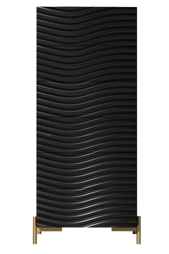 Clearance Bedroom Wave Dark grey Chest