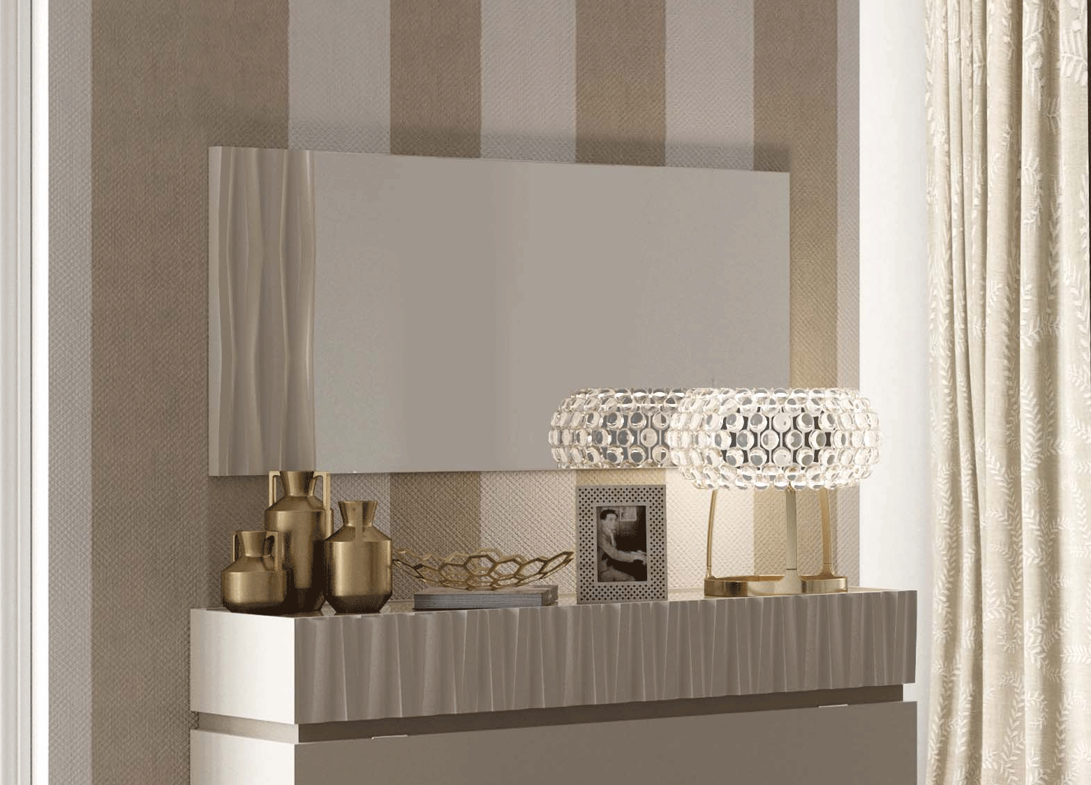 Wallunits Hallway Console tables and Mirrors Marina TAUPE mirror