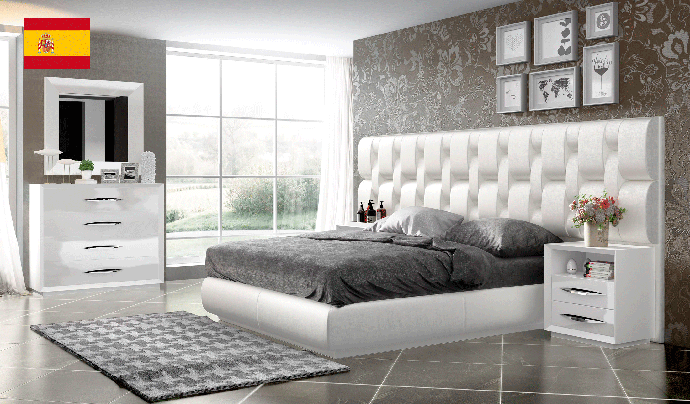 Brands Franco Furniture Bedrooms vol3, Spain Emporio White Bedroom