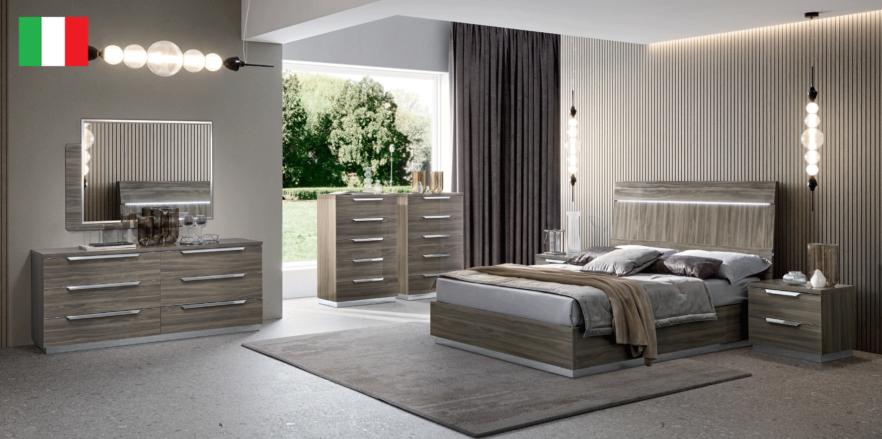 Bedroom Furniture Nightstands Kroma Bedroom GREY by Camelgroup – Italy