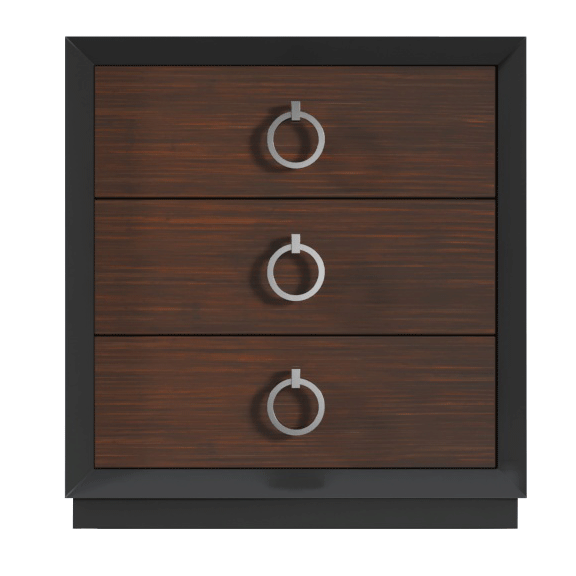 Bedroom Furniture Mirrors Emporio Black Nightstand