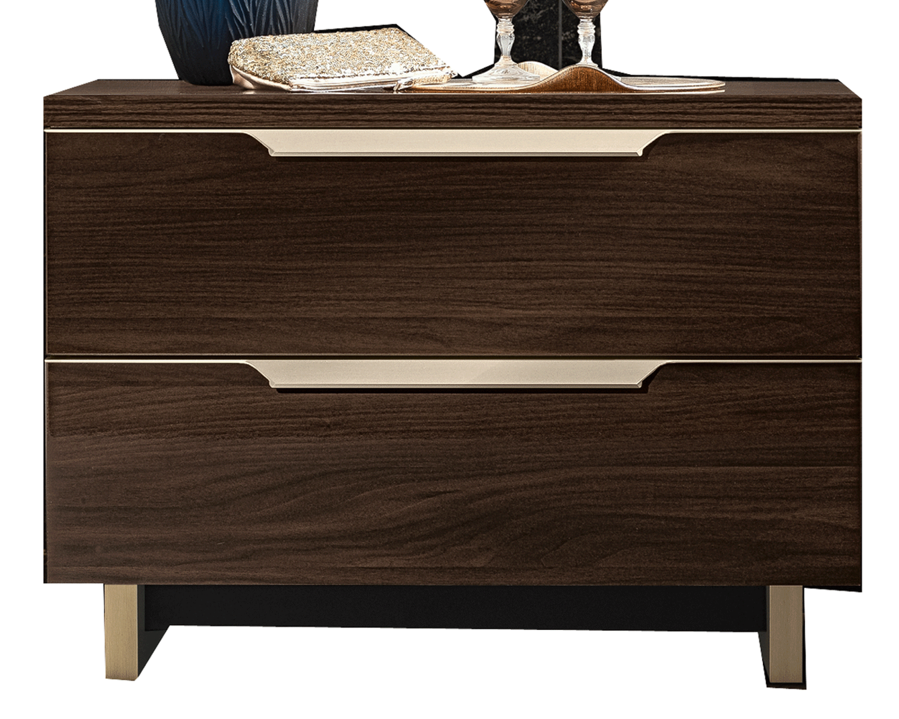 Bedroom Furniture Modern Bedrooms QS and KS Smart Nightstand Walnut