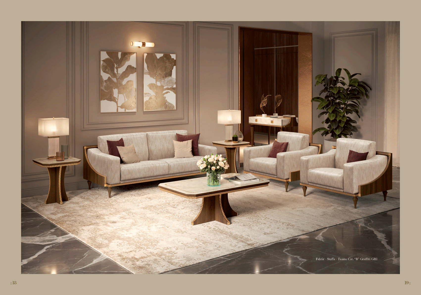 Living Room Furniture Sectionals Romantica Living by Arredoclassic