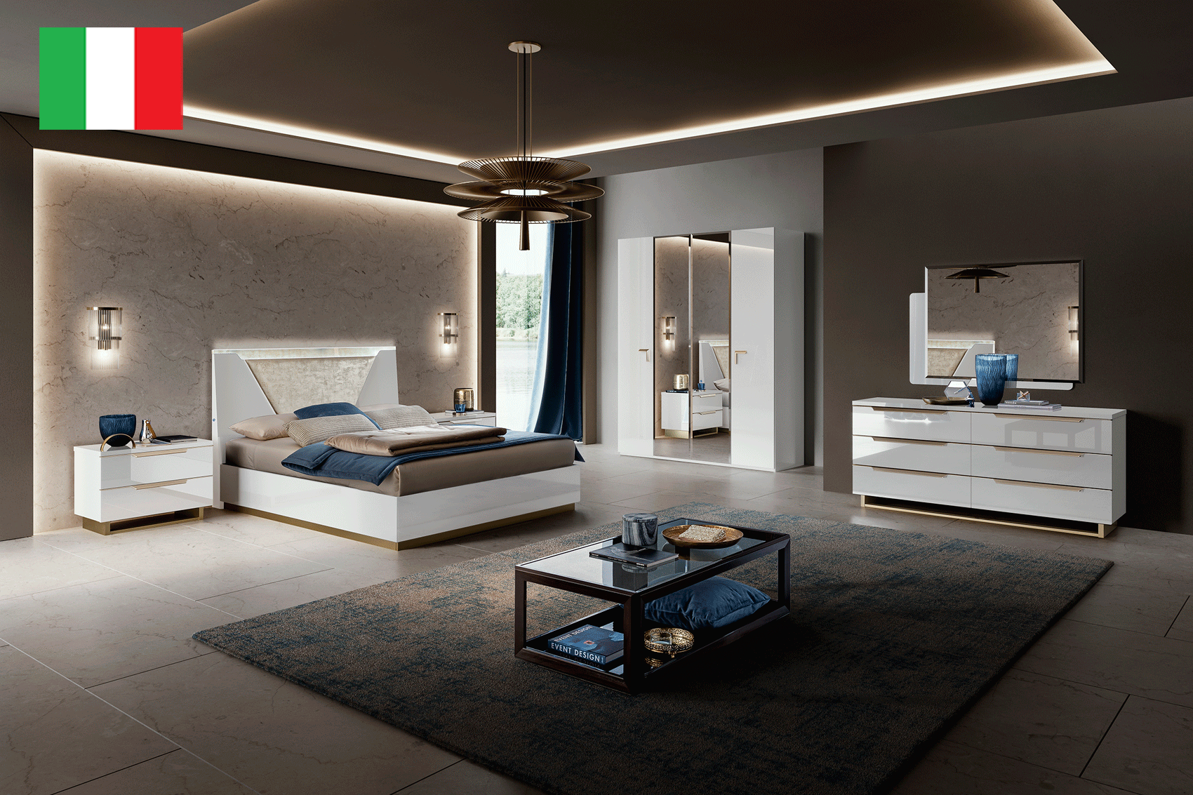 Bedroom Furniture Beds Smart Bedroom White by Camelgroup – Italy