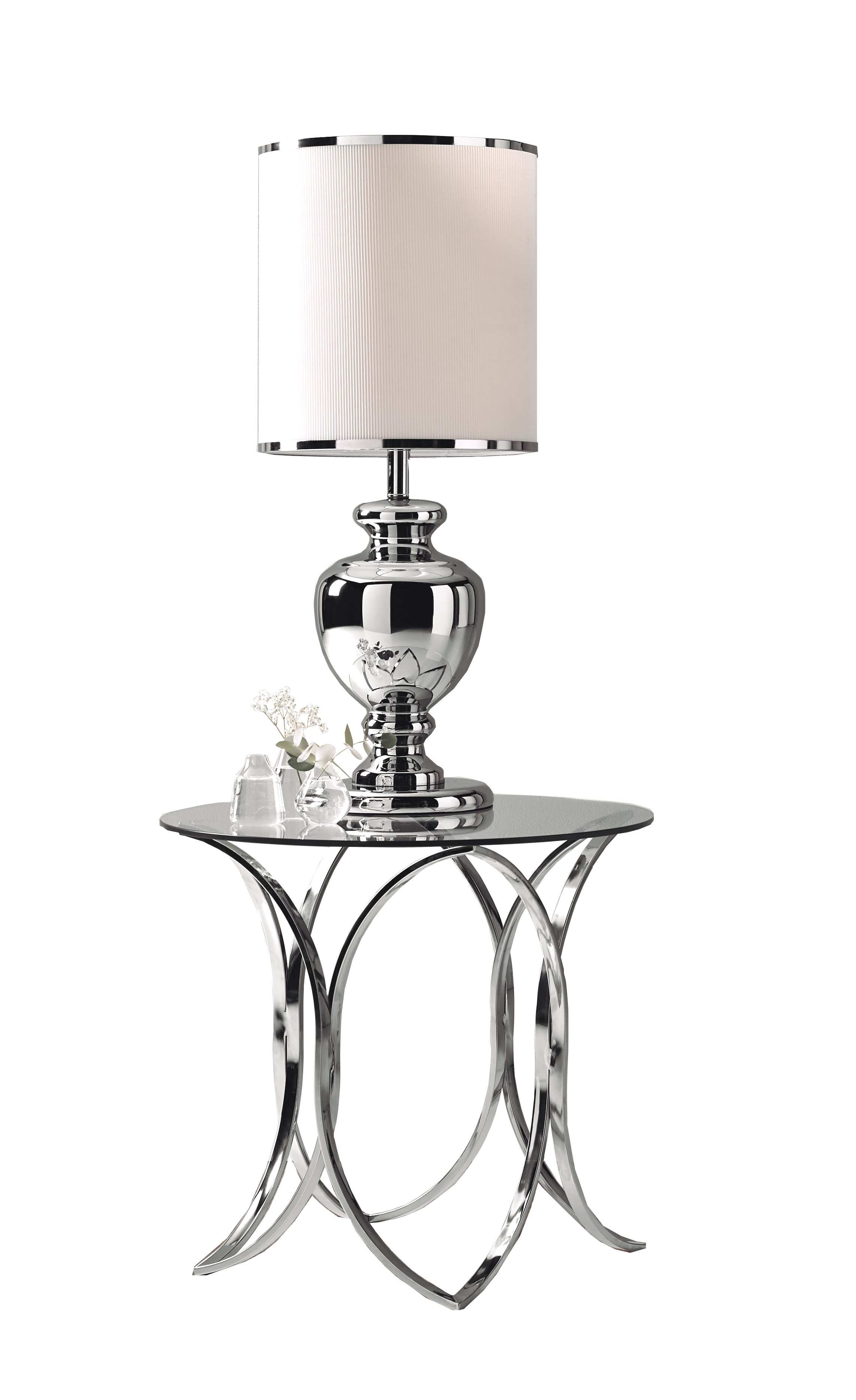 Living Room Furniture Coffee and End Tables CT-234 Coffee Table, LT-2294-C1W Table Lamp