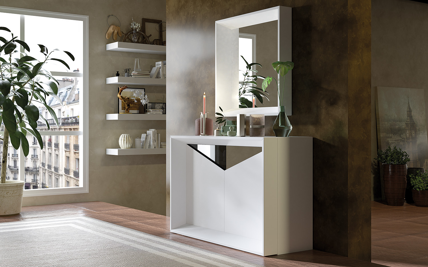 Wallunits Hallway Console tables and Mirrors ZII.03 SHOE CABINET