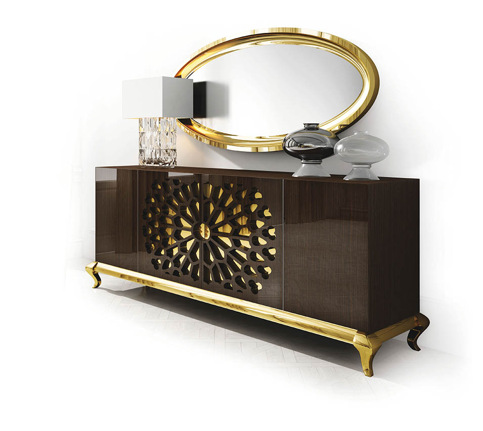 Brands Franco Kora Dining and Wall Units, Spain AII.20 Sideboard + Mirror