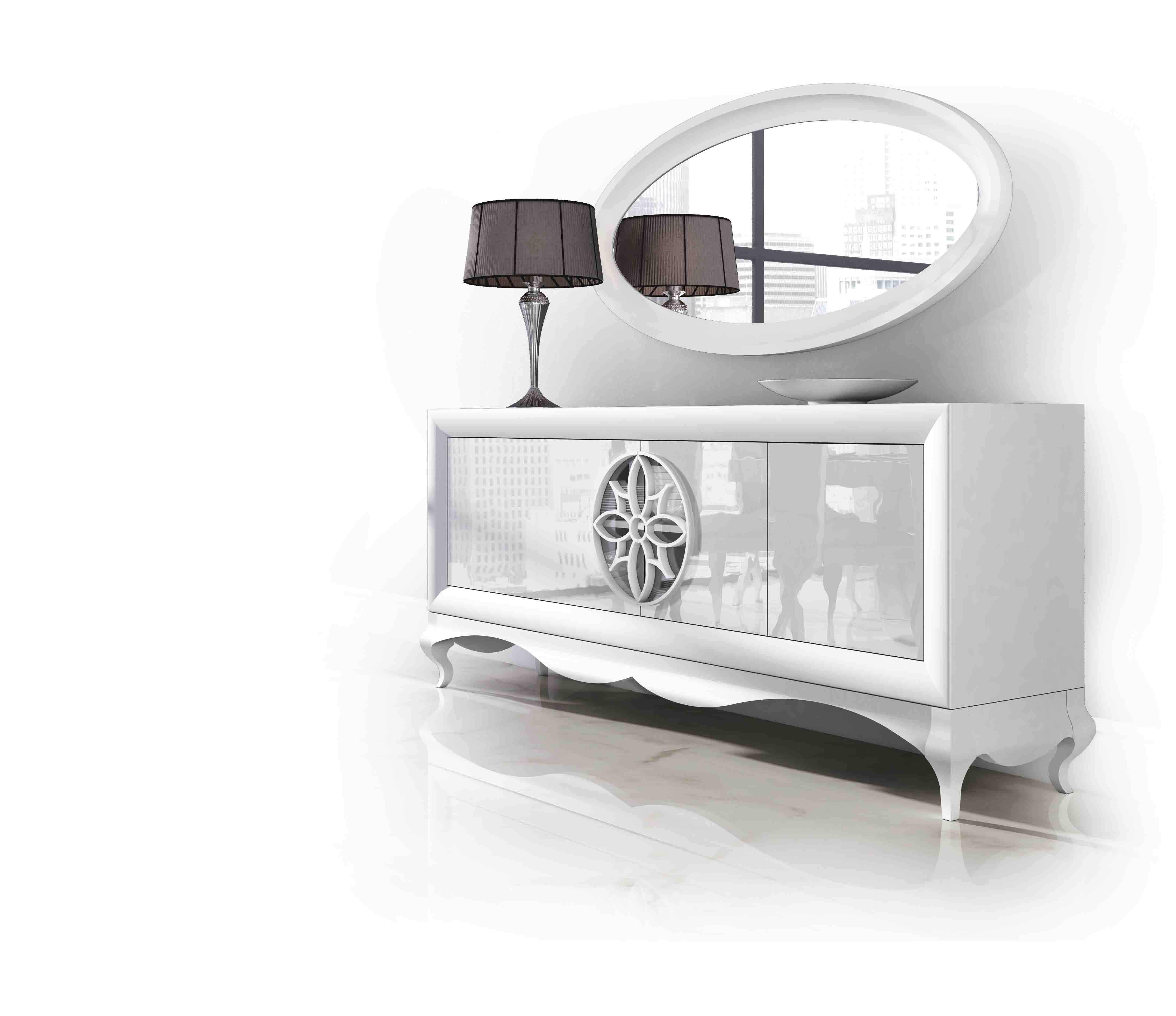 Living Room Furniture Coffee and End Tables AII.22. Sideboard + Mirror
