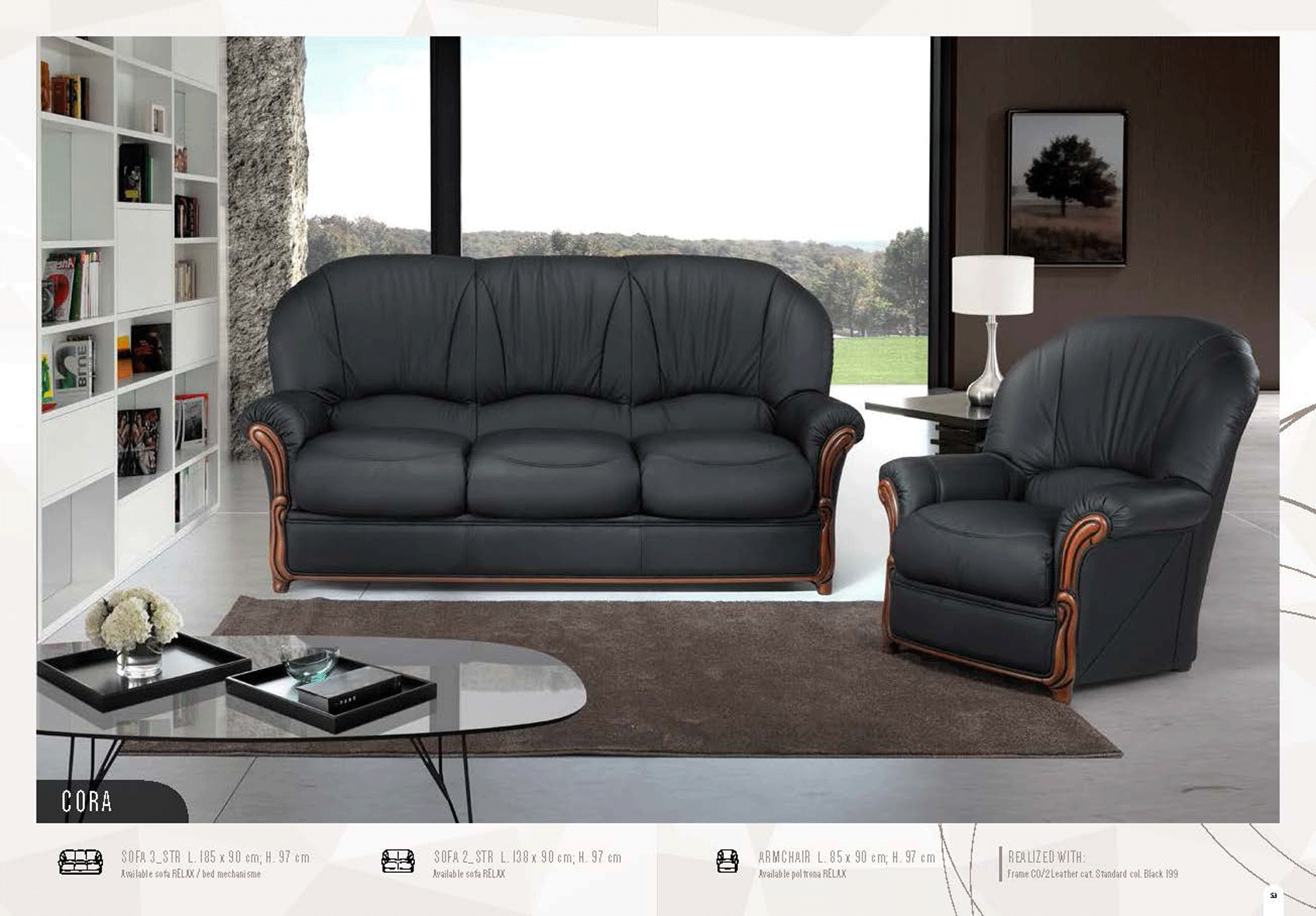 Living Room Furniture Sectionals Cora