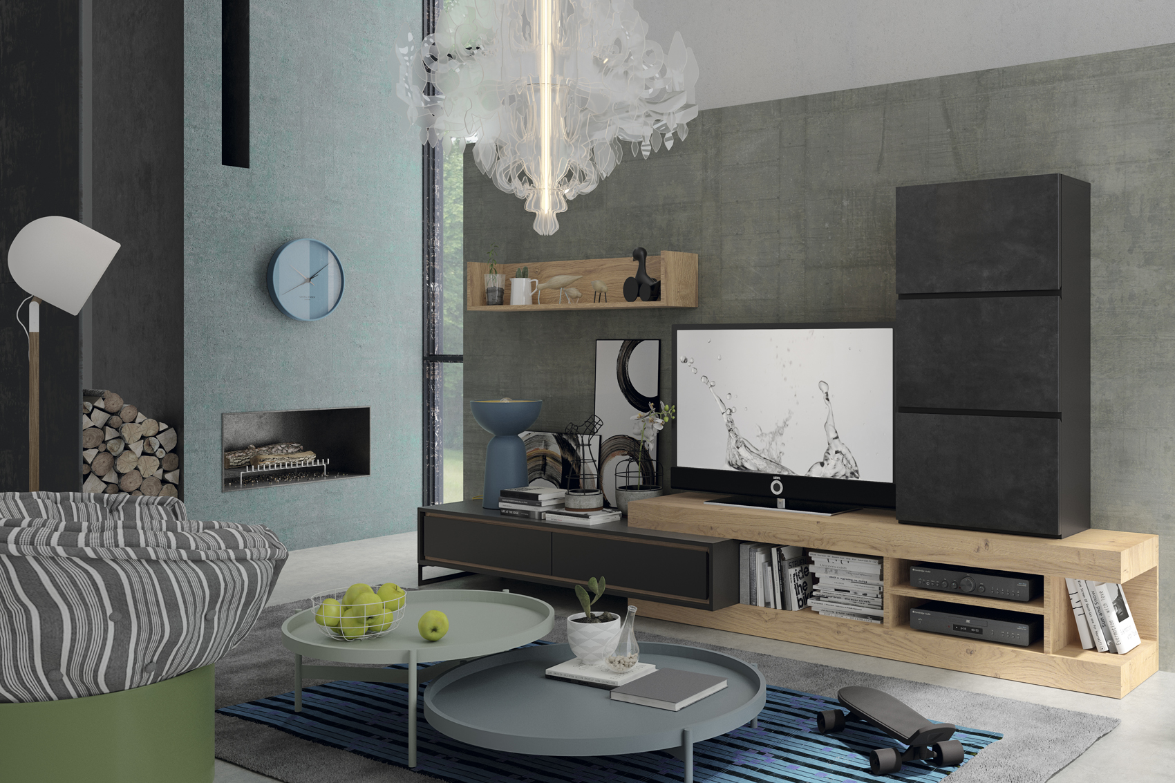 Wallunits Hallway Console tables and Mirrors Composition L31