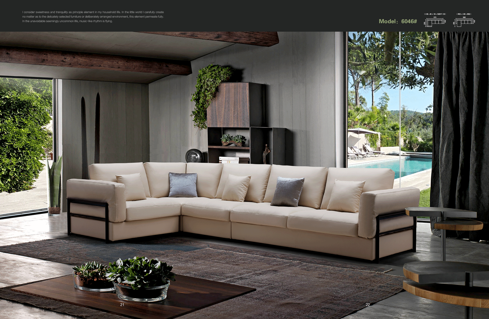 Living Room Furniture Sleepers Sofas Loveseats and Chairs 6046 Sectional