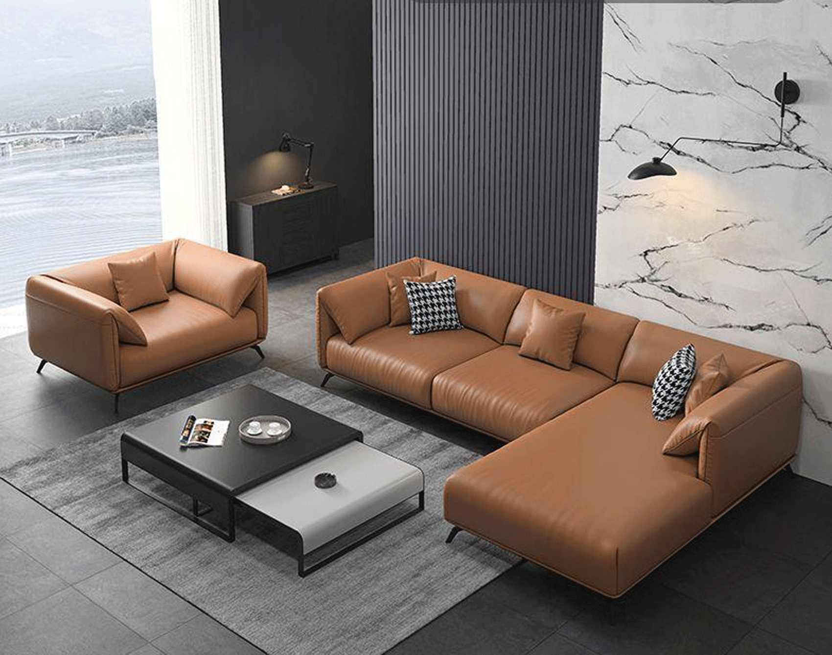 Living Room Furniture Sectionals 8012 Living Room Set