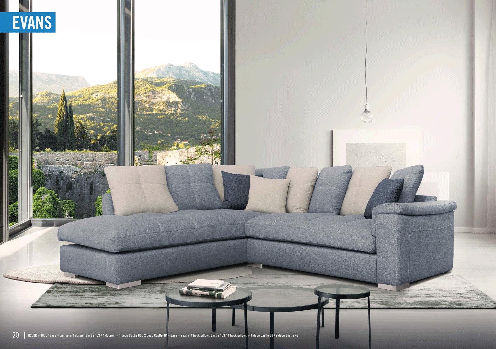 Living Room Furniture Sleepers Sofas Loveseats and Chairs Evans Sectional