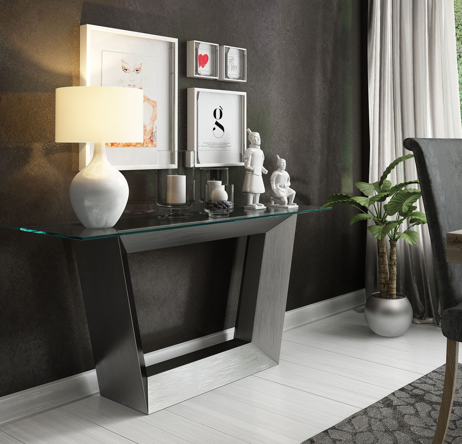 Brands Franco Serik Wall Unit Collection, Spain CII.45 Console Table