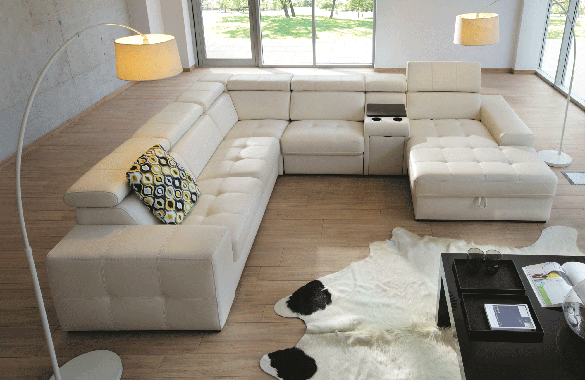 Living Room Furniture Sectionals Girro Corner with Bar and Bed