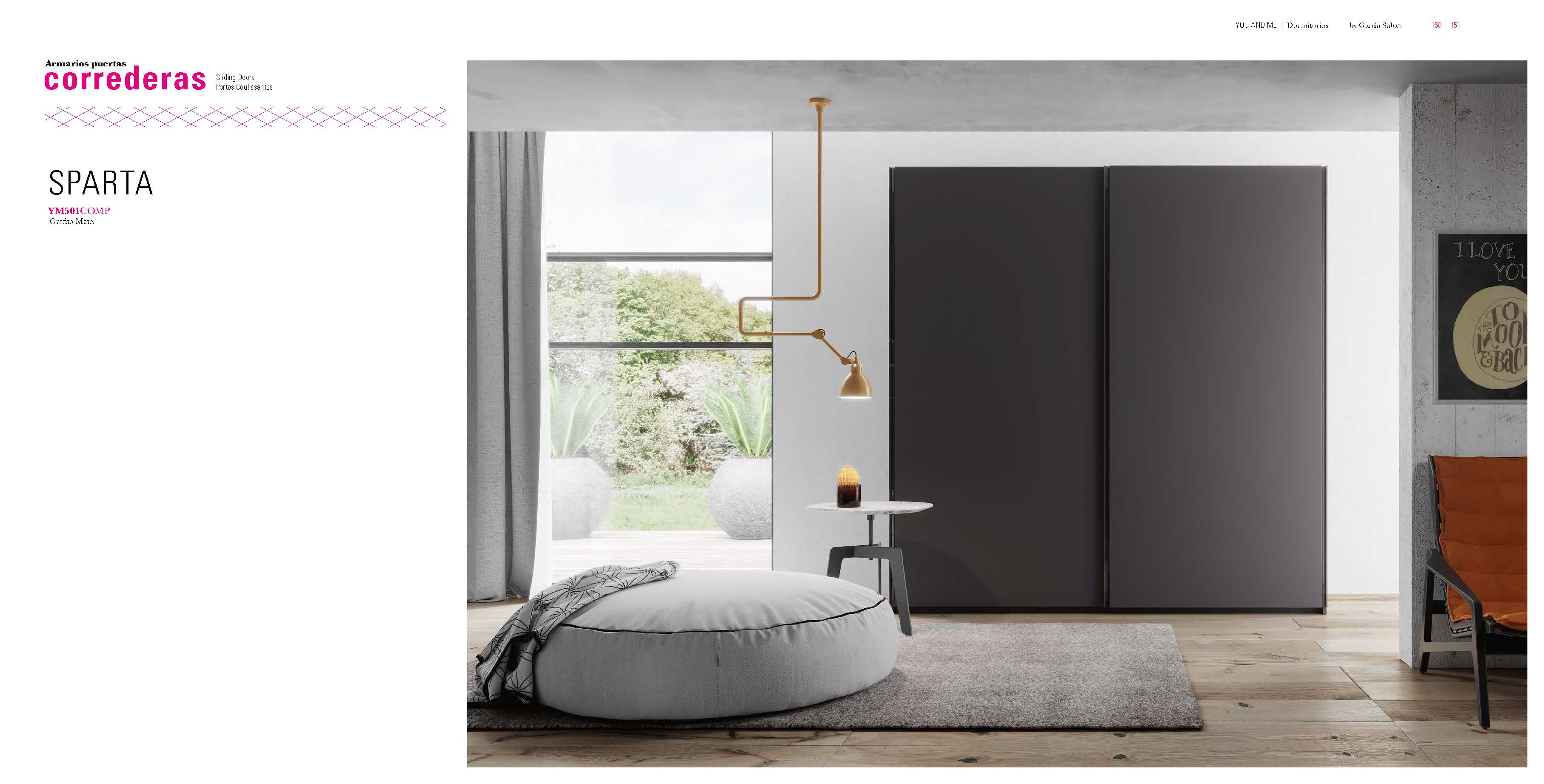 Bedroom Furniture Nightstands YM501 Sliding Doors Wardrobe