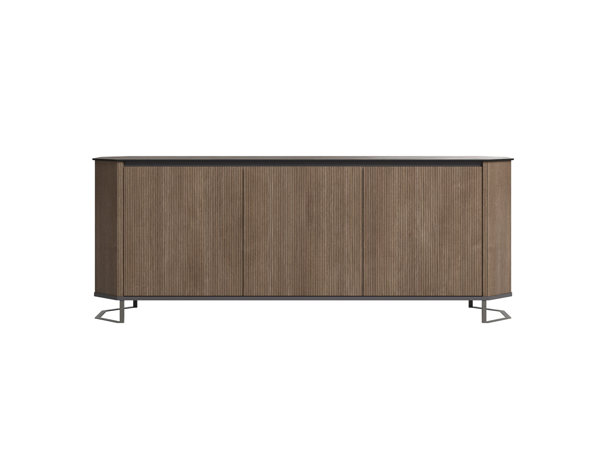 Dining Room Furniture China Cabinets and Buffets Hexagon 3 Door Buffet