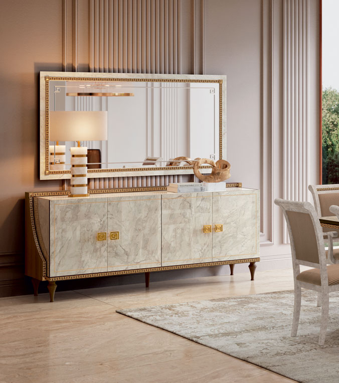 Dining Room Furniture China Cabinets and Buffets Romantica 4 Door buffet / Mirror