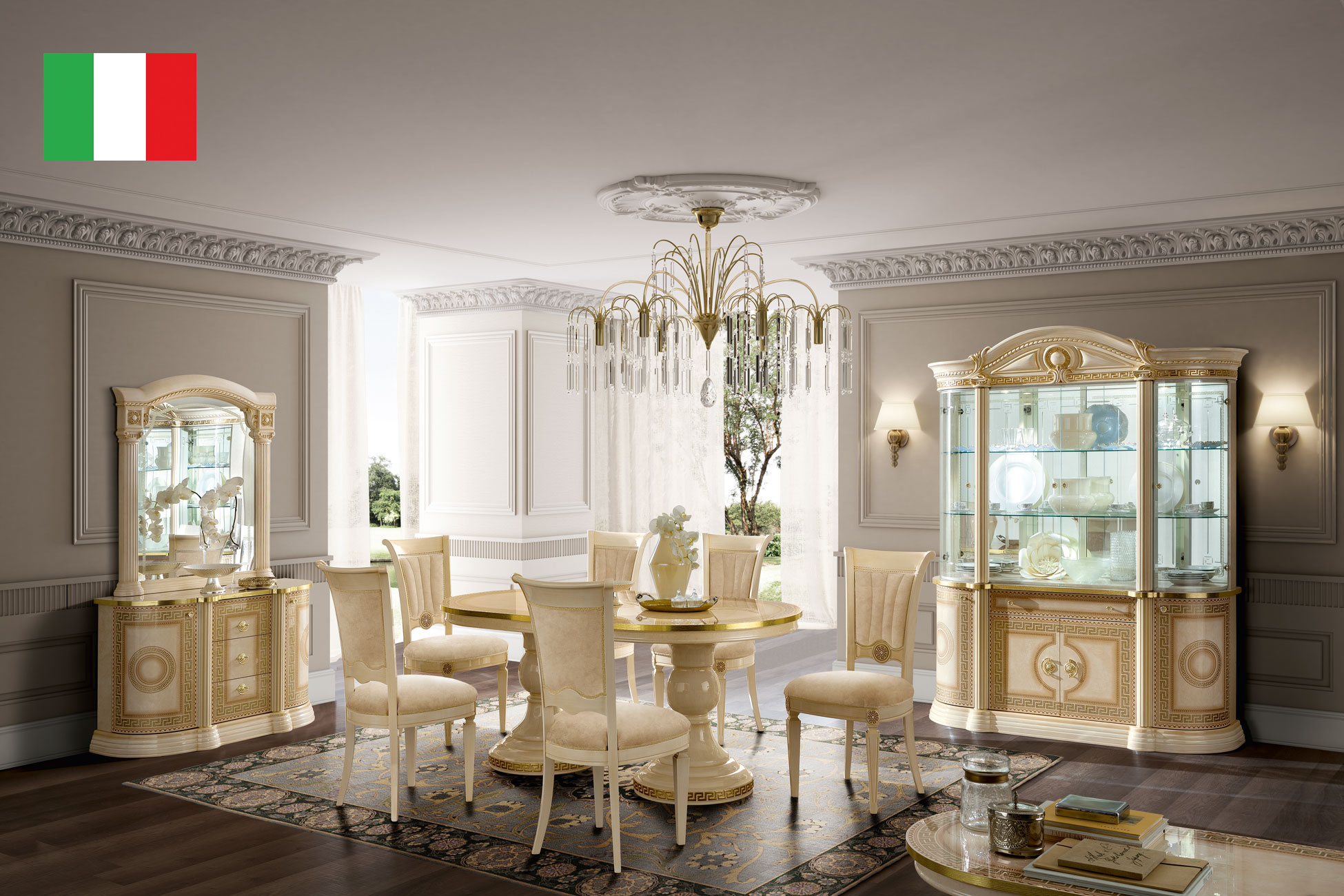Dining Room Furniture Marble-Look Tables Aida Dining