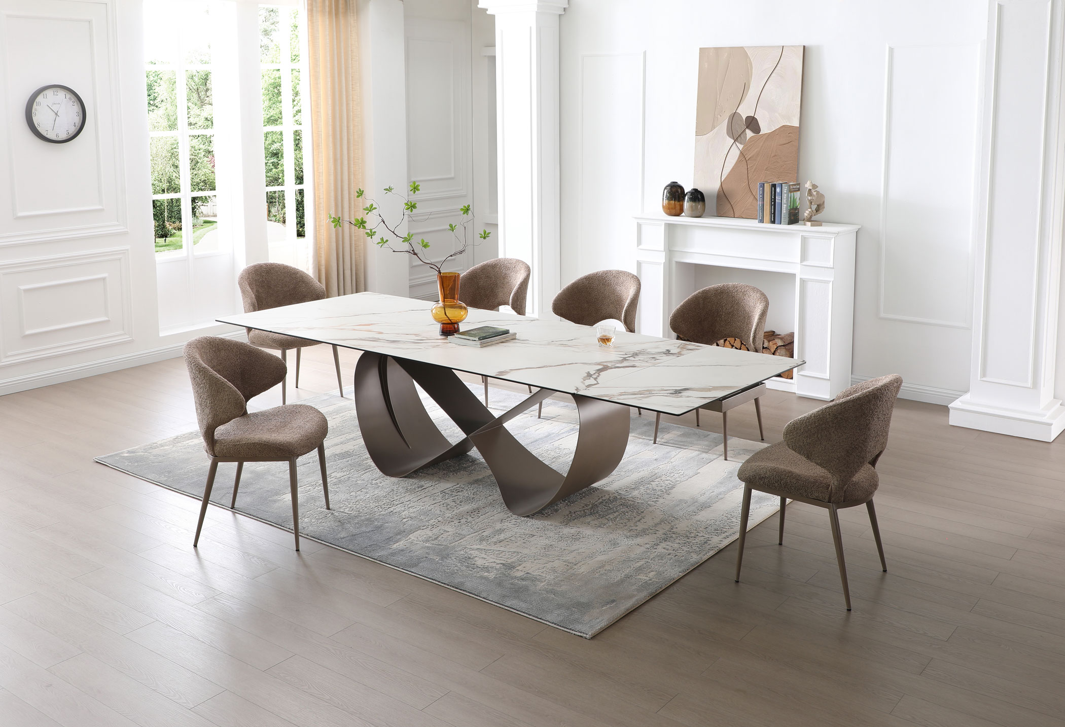 Dining Room Furniture Kitchen Tables and Chairs Sets 9305 Table with 1442 chairs