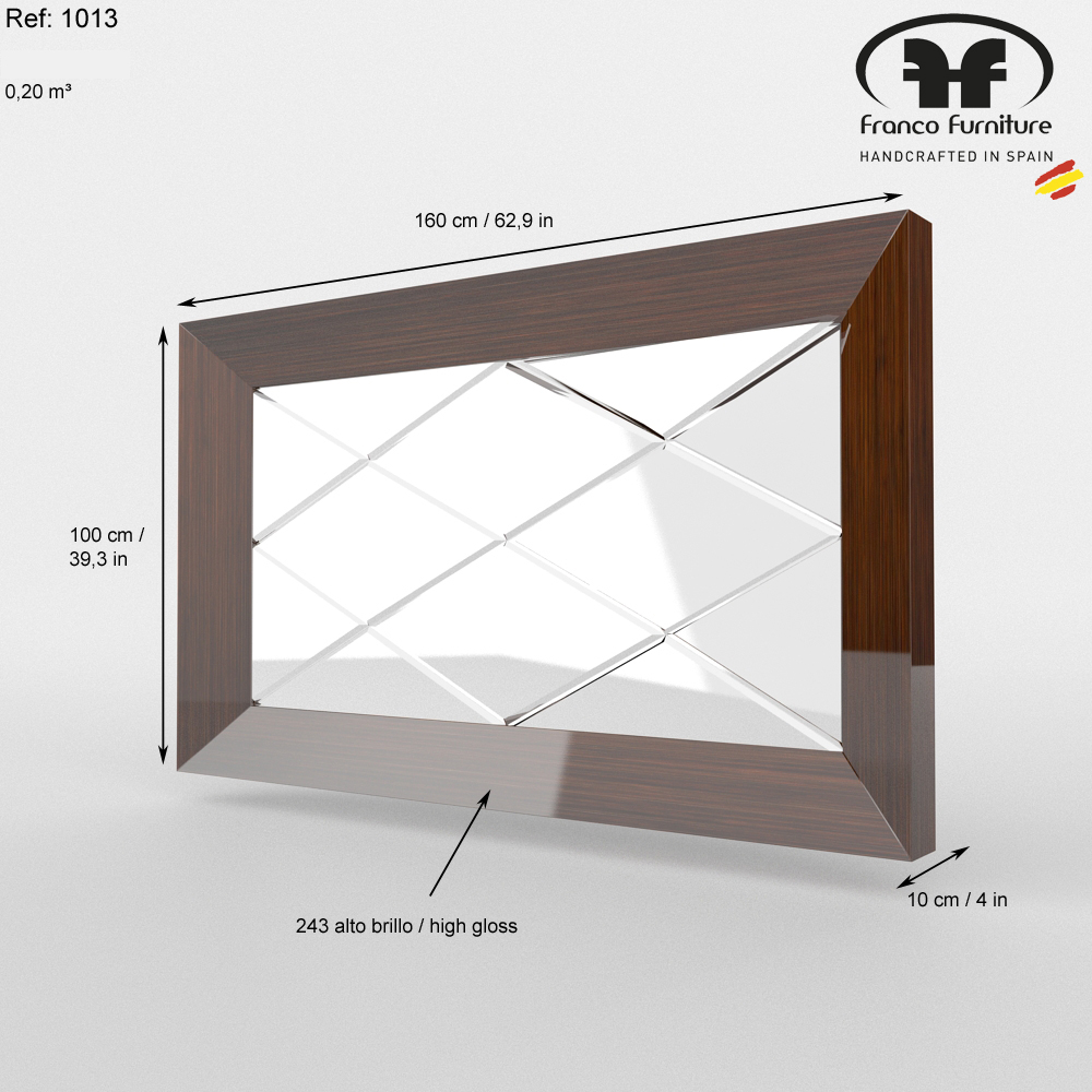 Bedroom Furniture Mirrors Carmen Walnut mirror