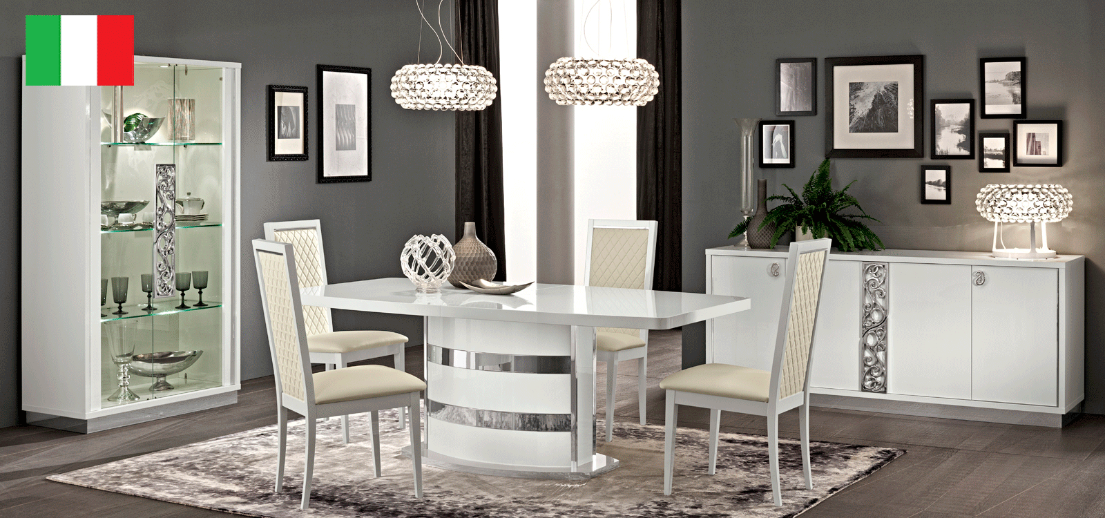 Living Room Furniture Sectionals Roma Dining White, Italy