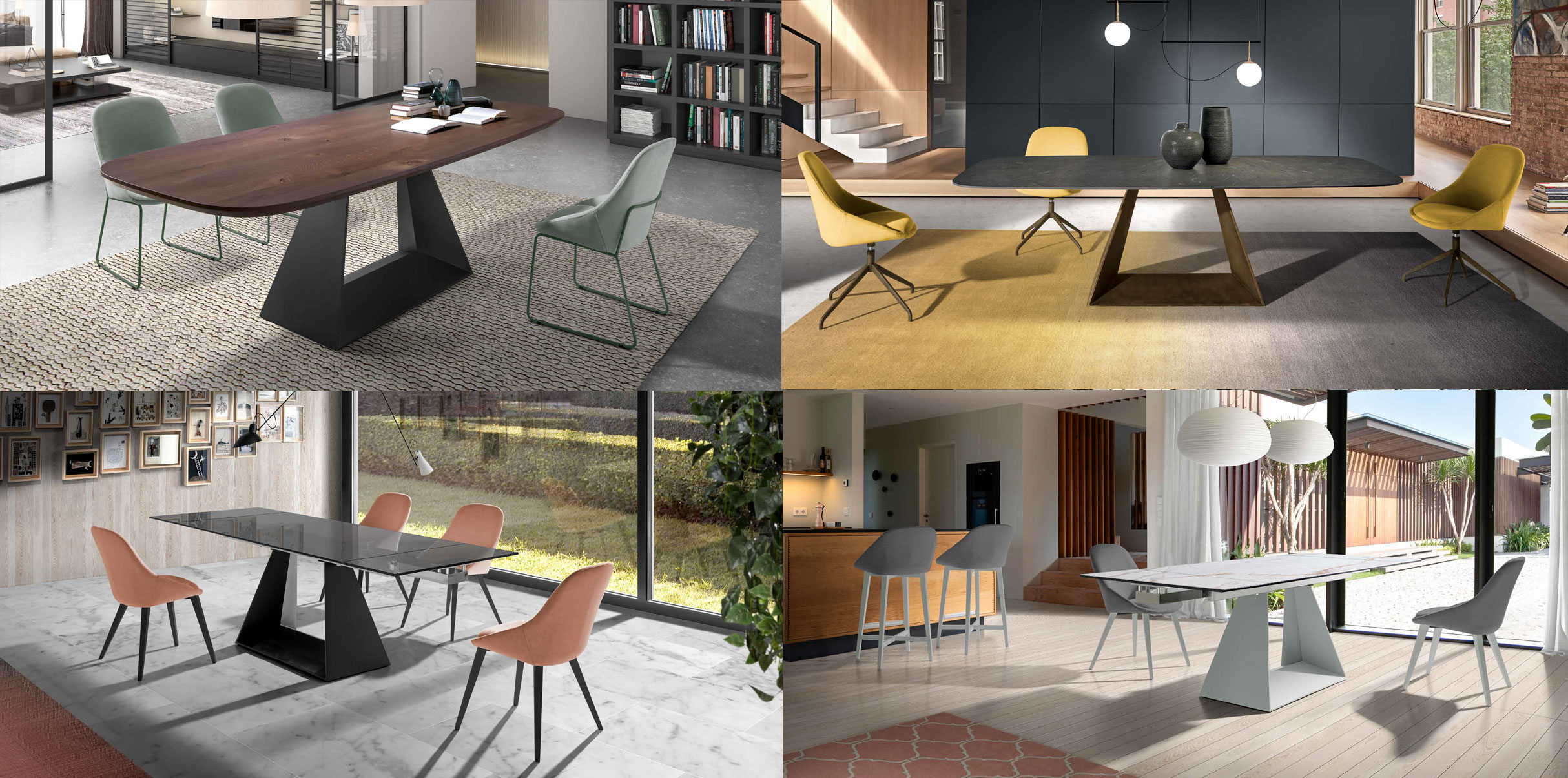 Dining Room Furniture Modern Dining Room Sets Sue Dining tables with Chiara Chairs