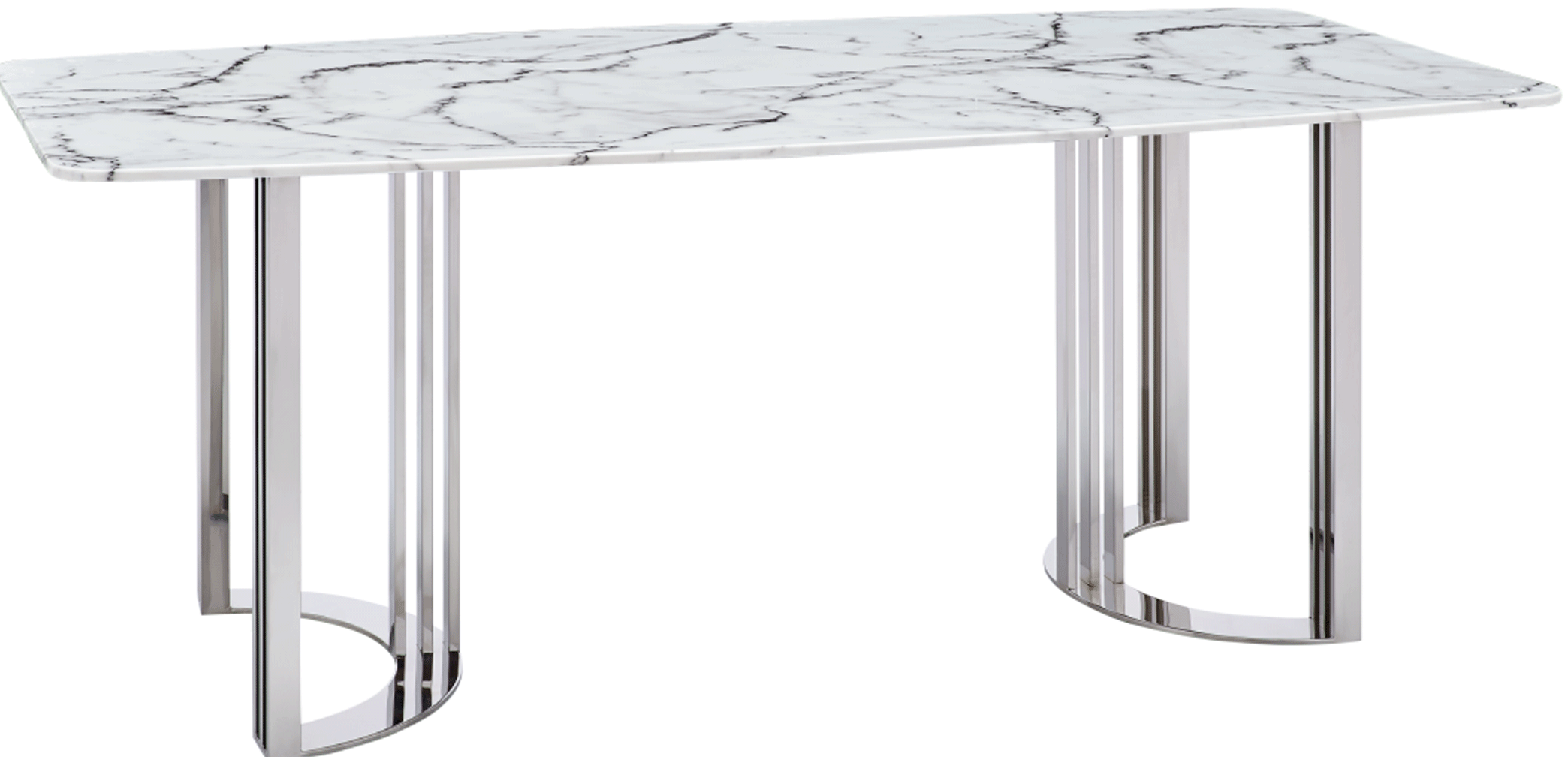 Living Room Furniture Reclining and Sliding Seats Sets 131 Silver Marble Dining Table