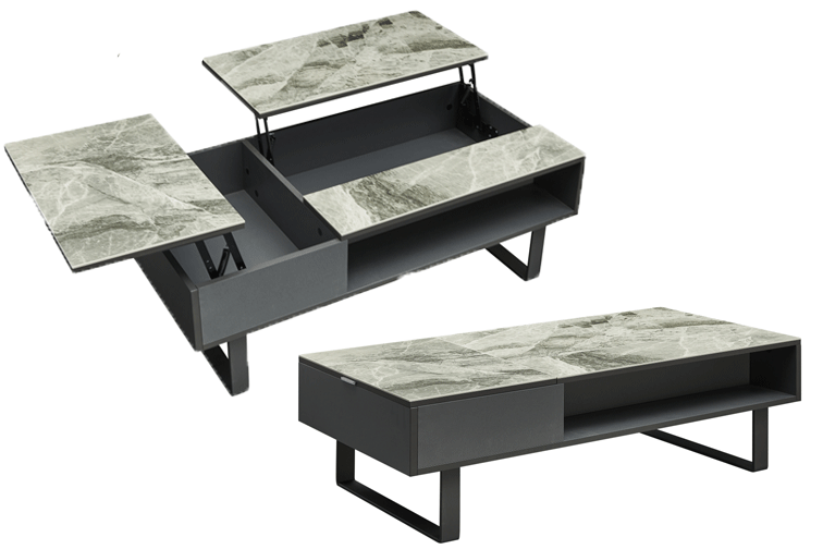 Brands Kuka Home 1388 Coffee Table w/ storage Grey