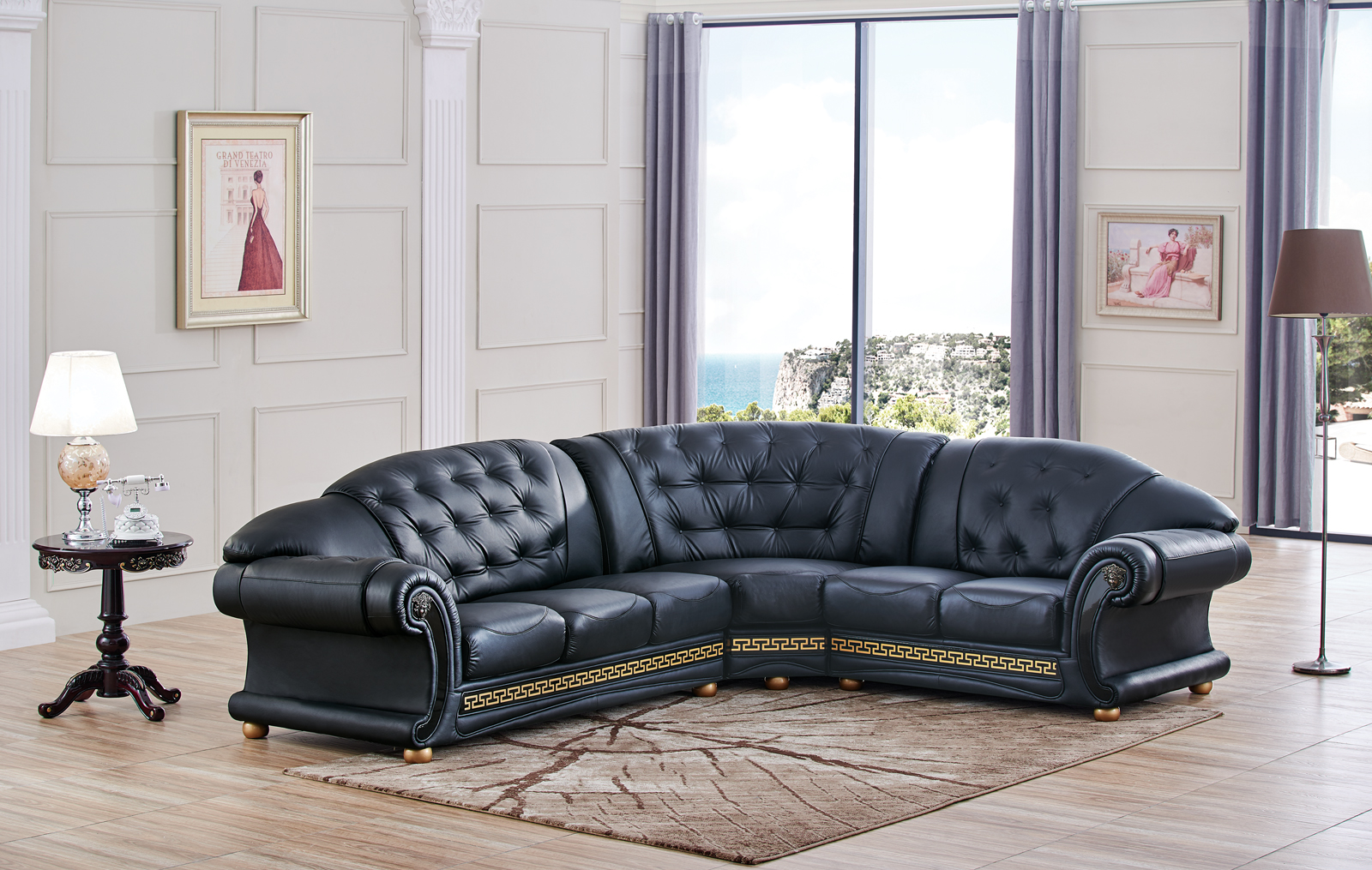 Brands SVN Modern Living Special Order Apolo Sectional Black