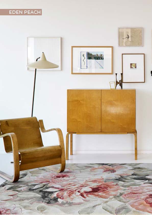 Living Room Furniture Rugs Eden Peach Rug