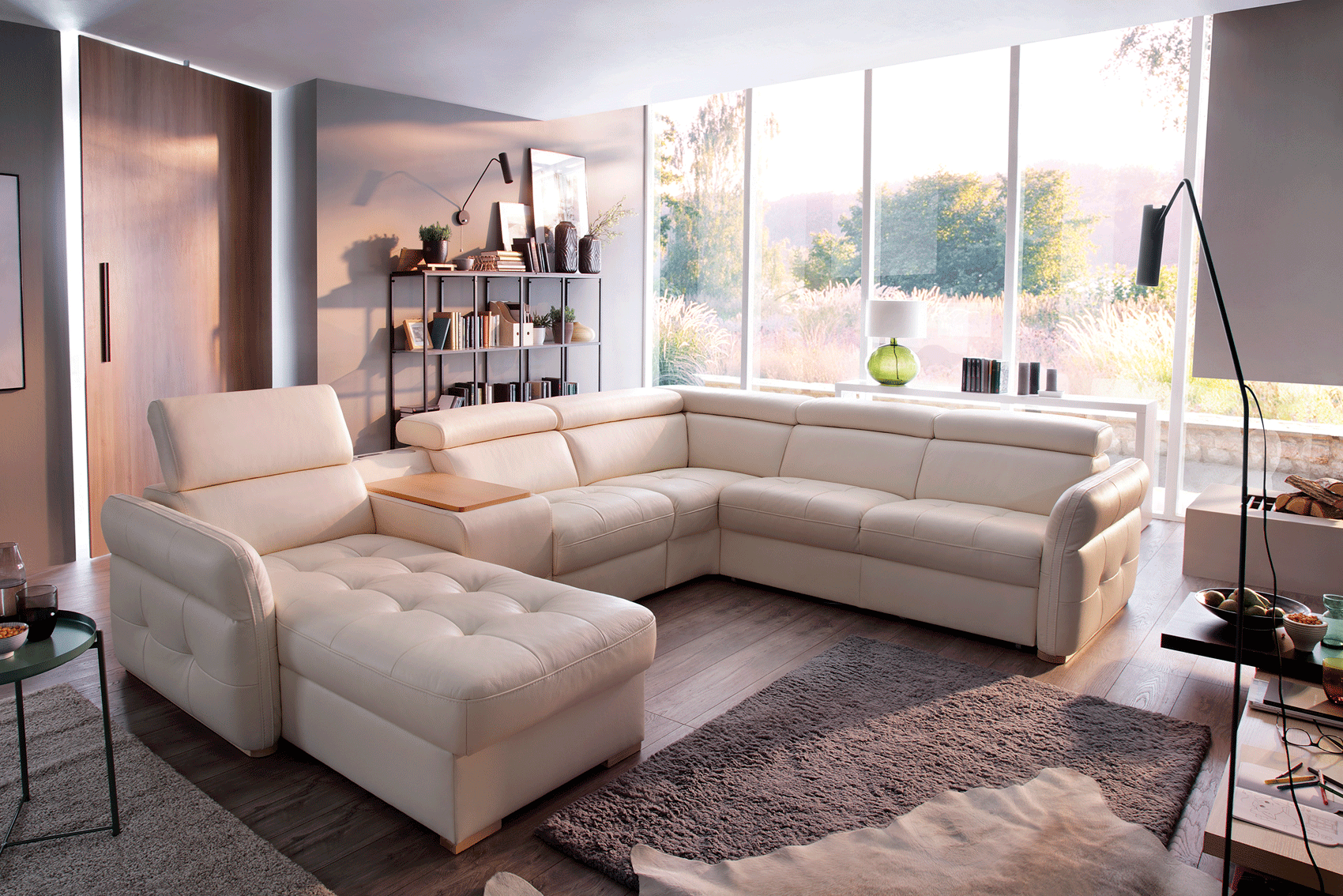 Brands Franco Gold Massimo Sectional Left:Chaise w/Storage, Bar Element, Electric Recliner, Corner, Sofa w/Bed