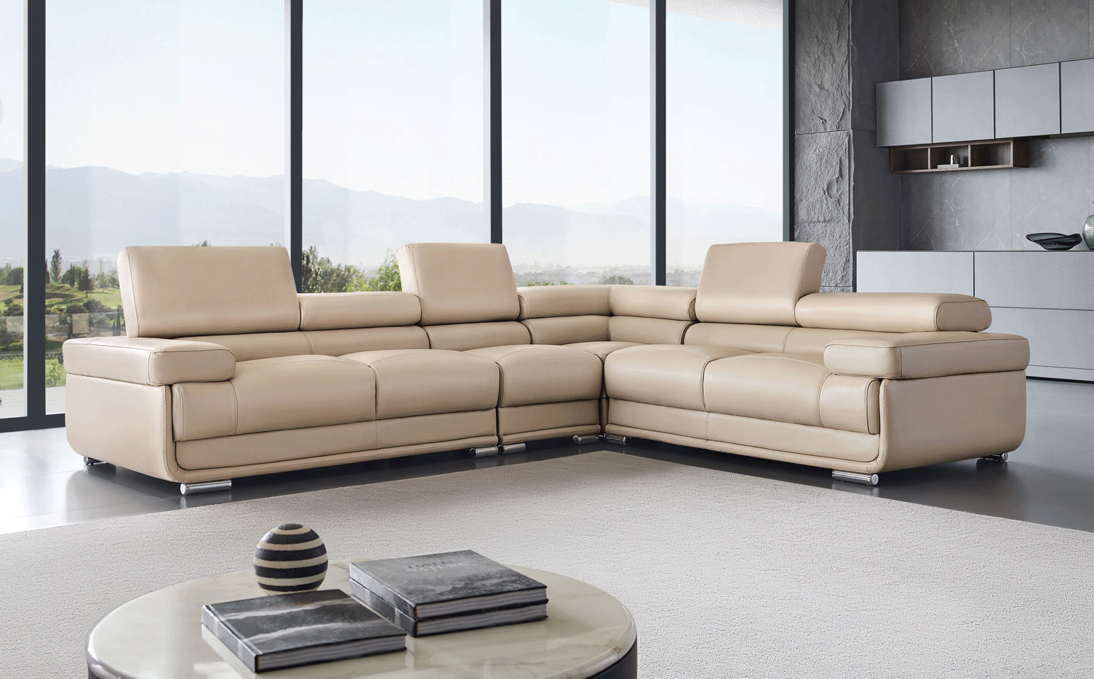 Brands Stella Collection Upholstery Living 2119 Sectional Cream