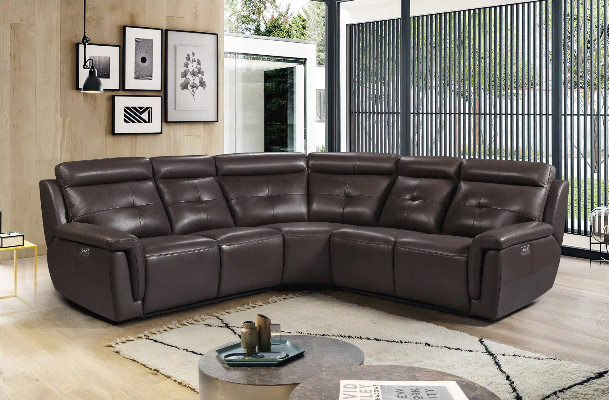 Brands SWH Classic Living Special Order 2937 Sectional w/ electric recliners