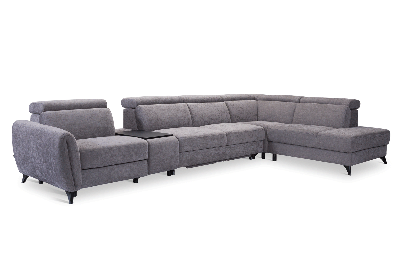 Living Room Furniture Sofas Loveseats and Chairs Lorens Sectional w/recliner, bed, bar
