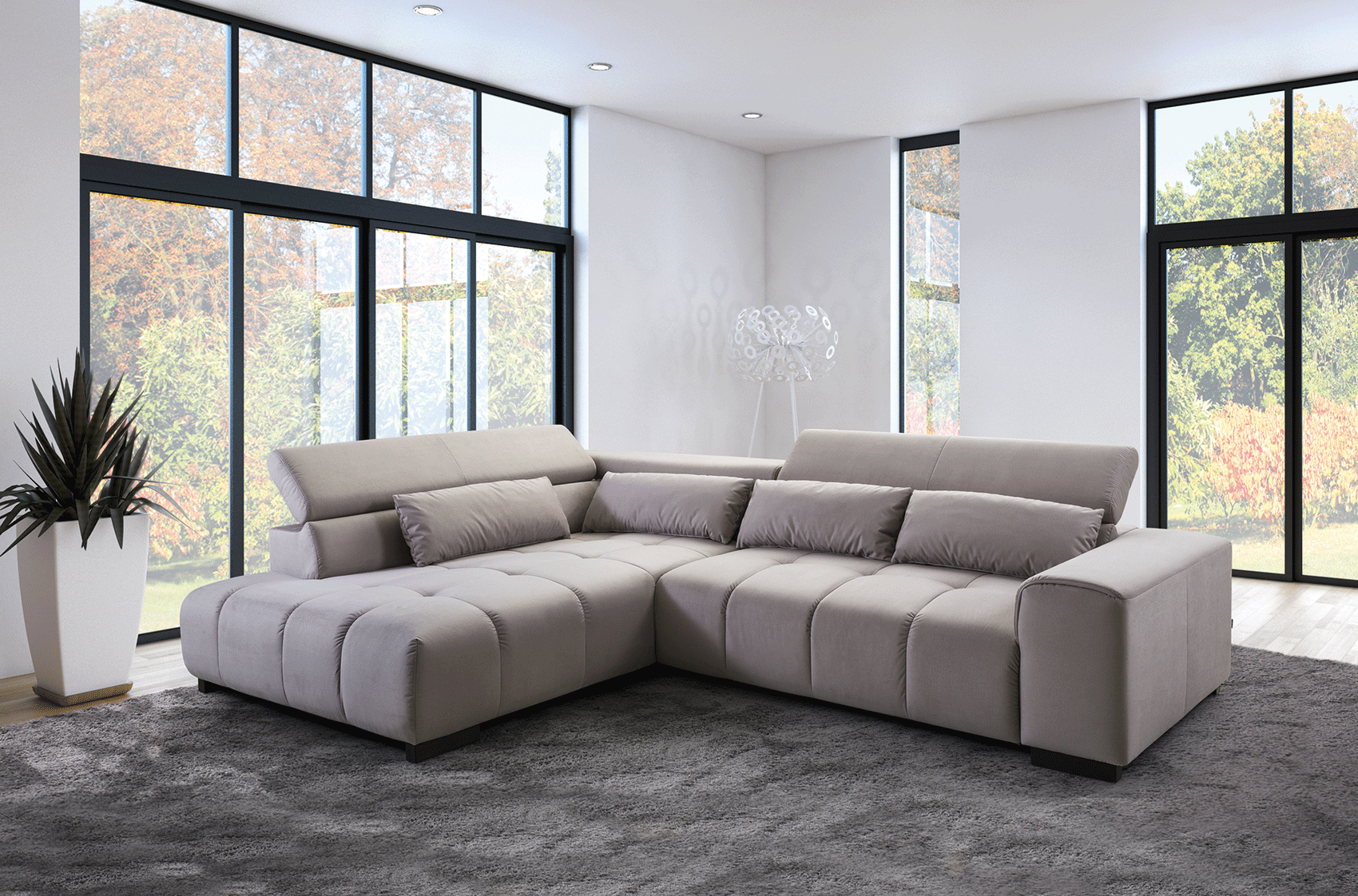 Living Room Furniture Coffee and End Tables Positano Sectional