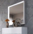 Wave Mirror for Single dresser White
